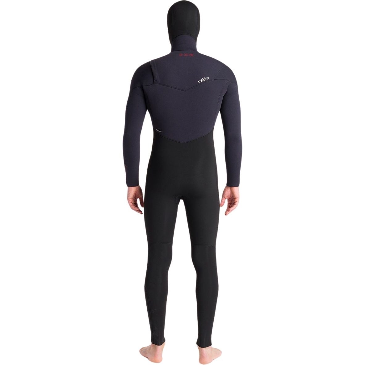 2025 C-Skins Hommes NuWave ReWired 6/5mm Chest Zip à Capuche Combinaison Néoprène C-NRW65MH - Black / Black X / Rust